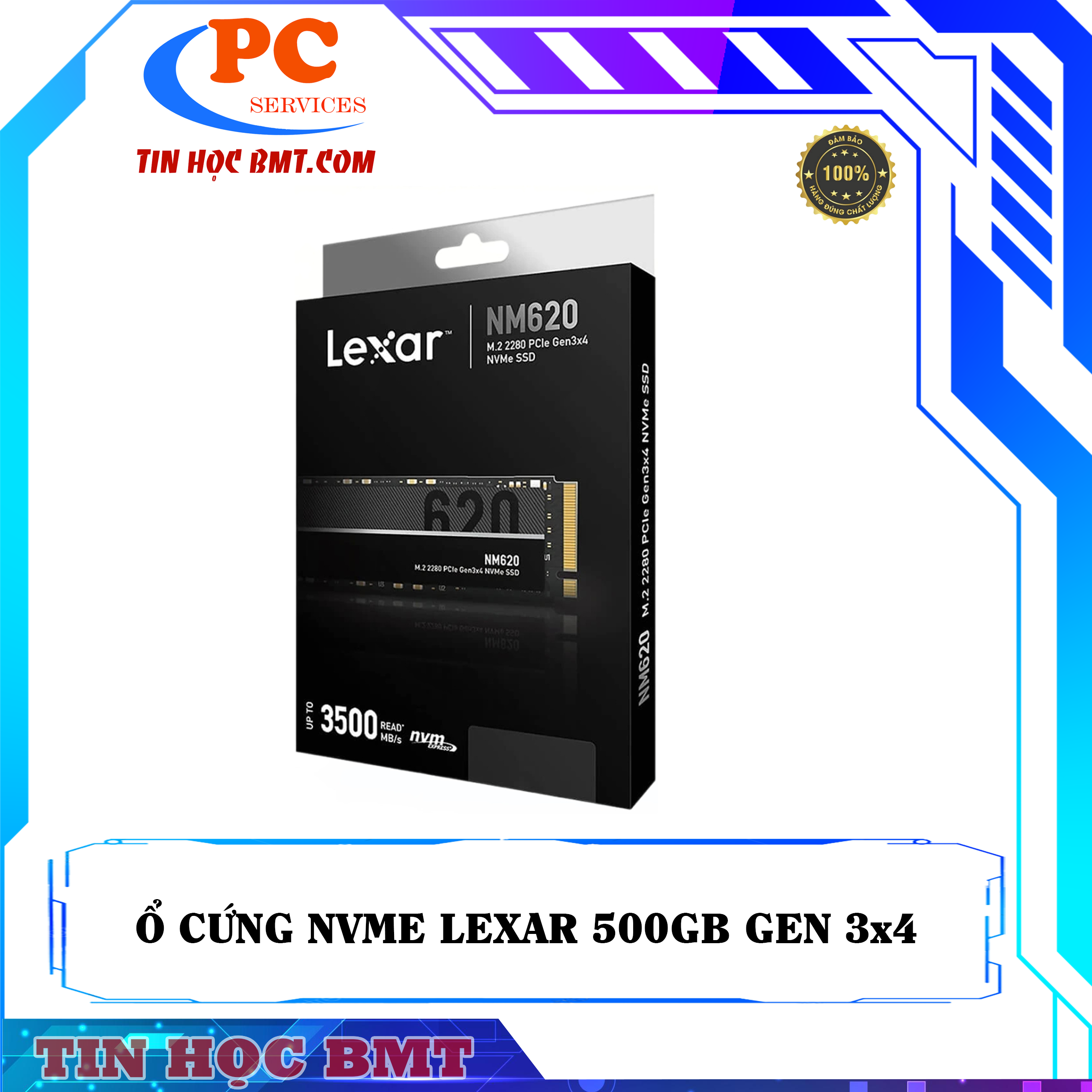 Ổ cứng SSD Lexar NM620 512GB M.2 2280 PCIe 3.0x4
