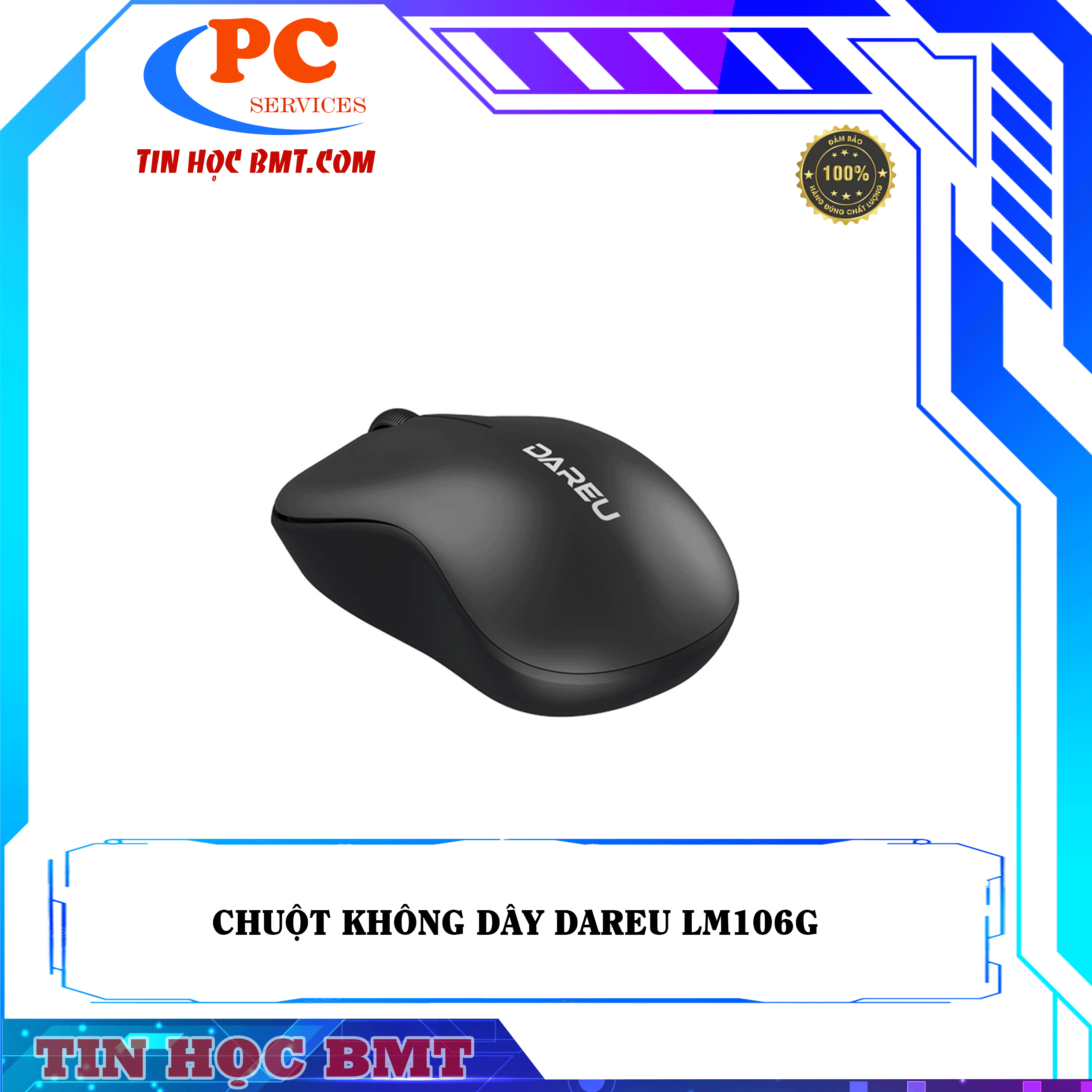 CHUỘT KHÔNG DÂY DAREU LM106G - BLACK 