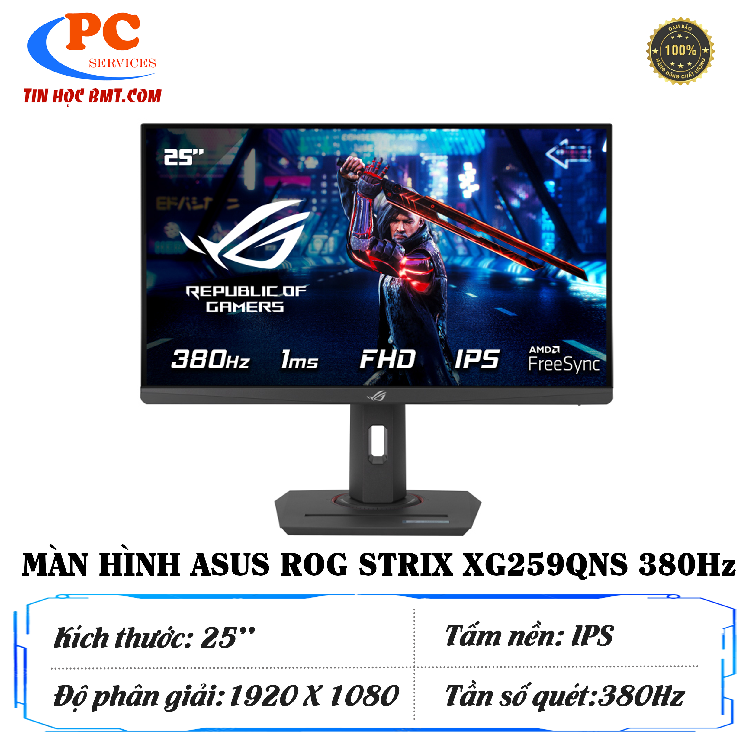 Màn Hình ASUS ROG Strix XG259QNS 25 inch Fast IPS FHD 380Hz 0.3ms