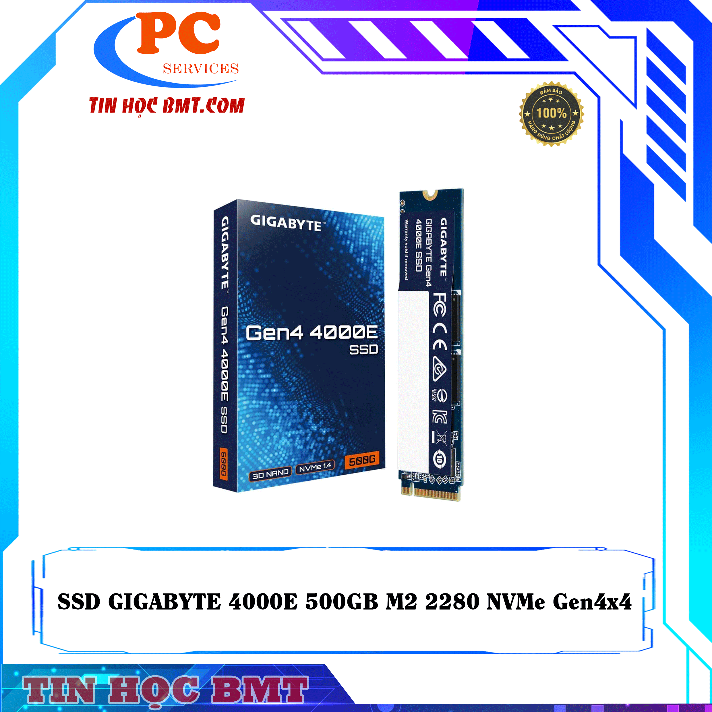SSD GIGABYTE 4000E 500GB M2 2280 NVMe Gen4x4 - NEW