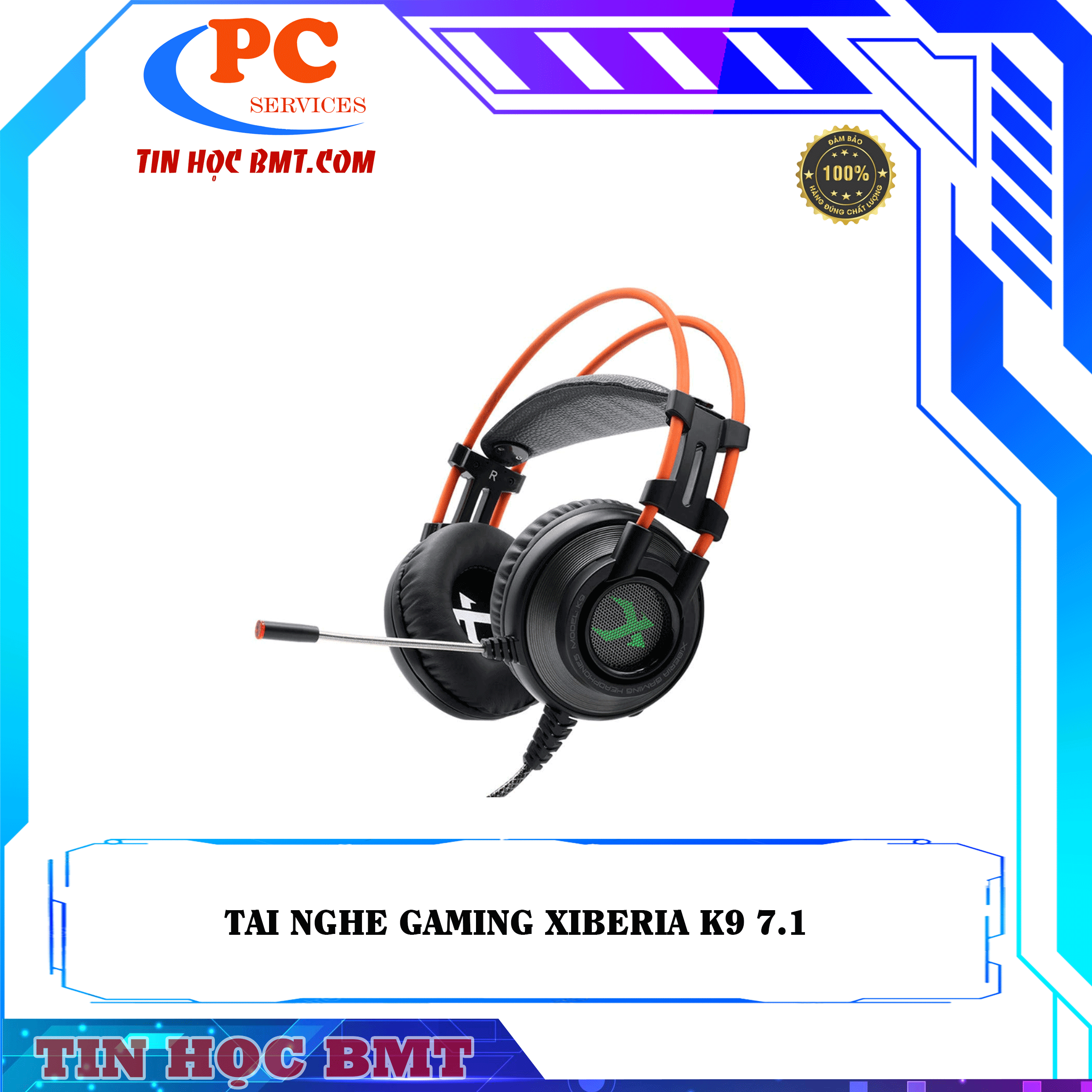 TAI NGHE GAMING XIBERIA K9 BLACK RED 7.1