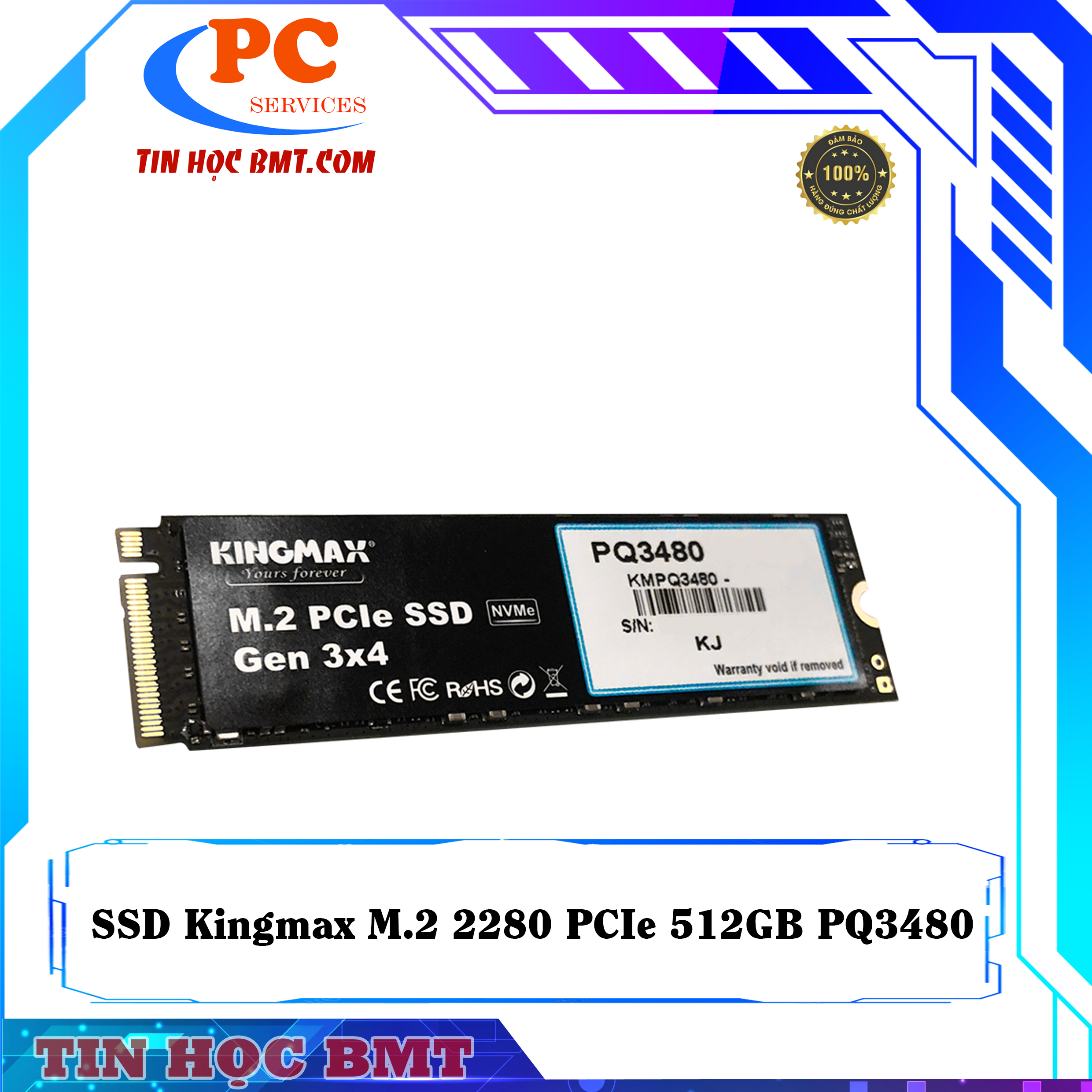 SSD Kingmax M.2 2280 PCIe 512GB PQ3480