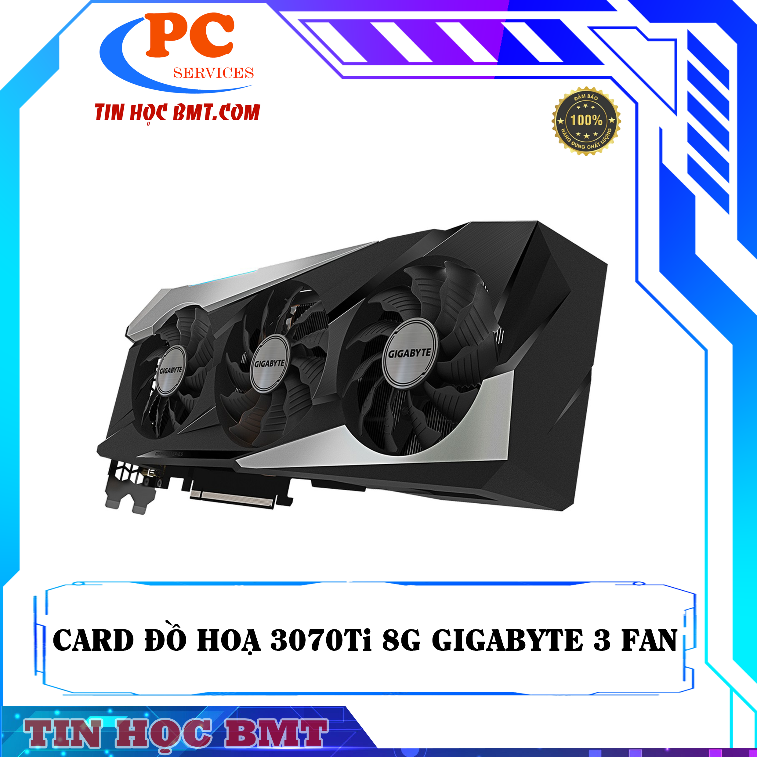 Card màn hình VGA GIGABYTE RTX 3070Ti Gaming OC 8GB GDDR6 3FAN
