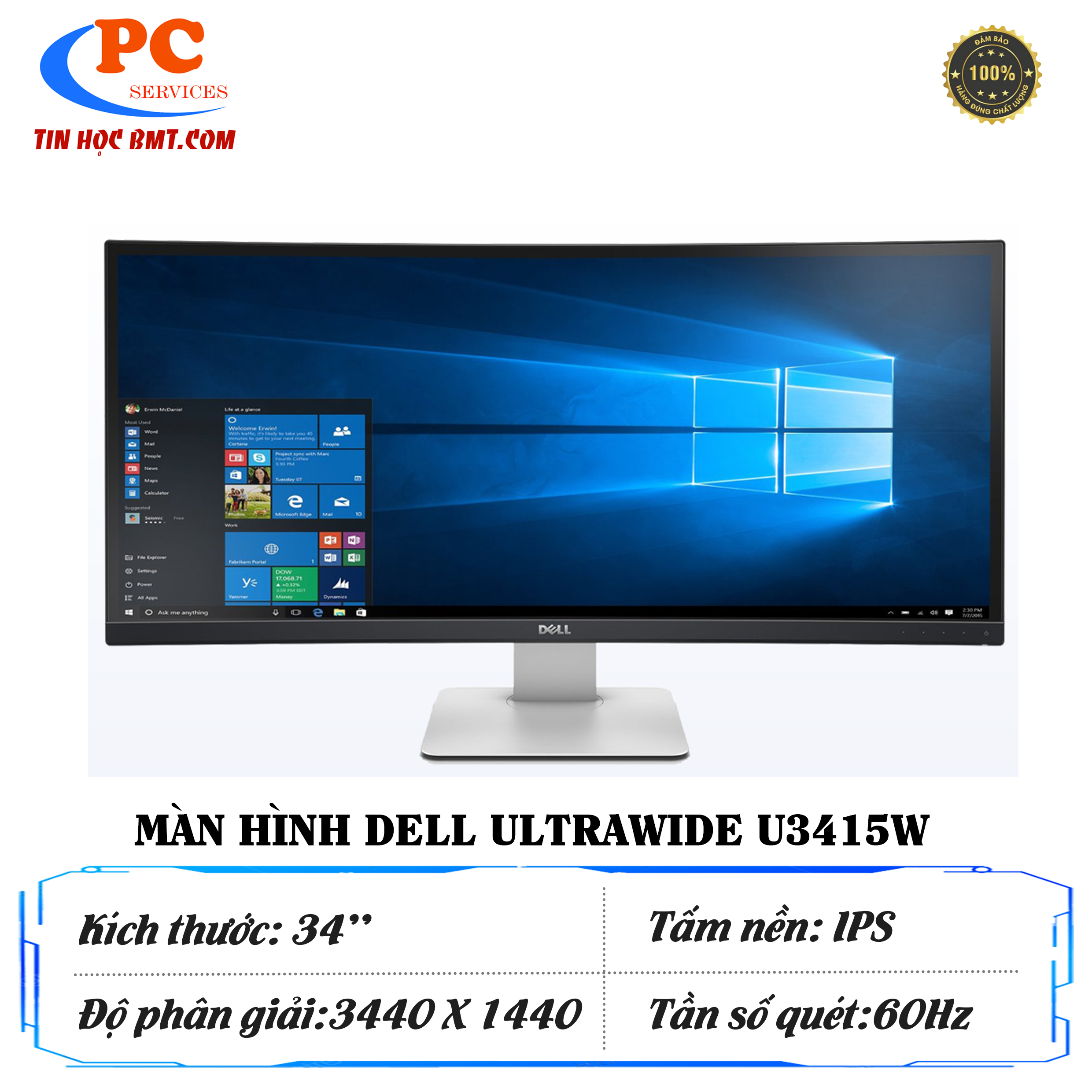 Màn Hình Dell U3415W 34 Inch | UltraWide QHD - 2ND