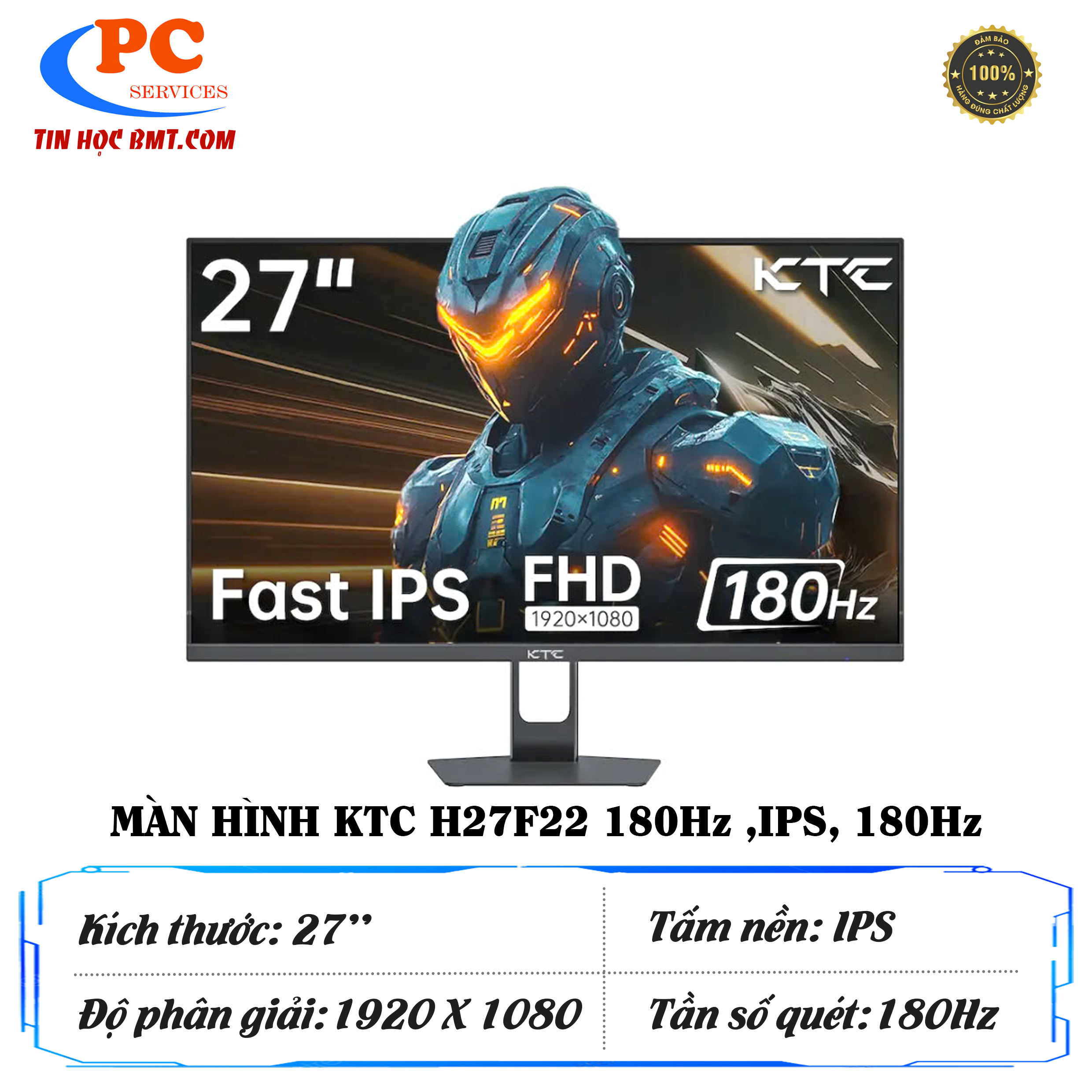 Màn Hình Gaming KTC H27F22 27″ 180Hz