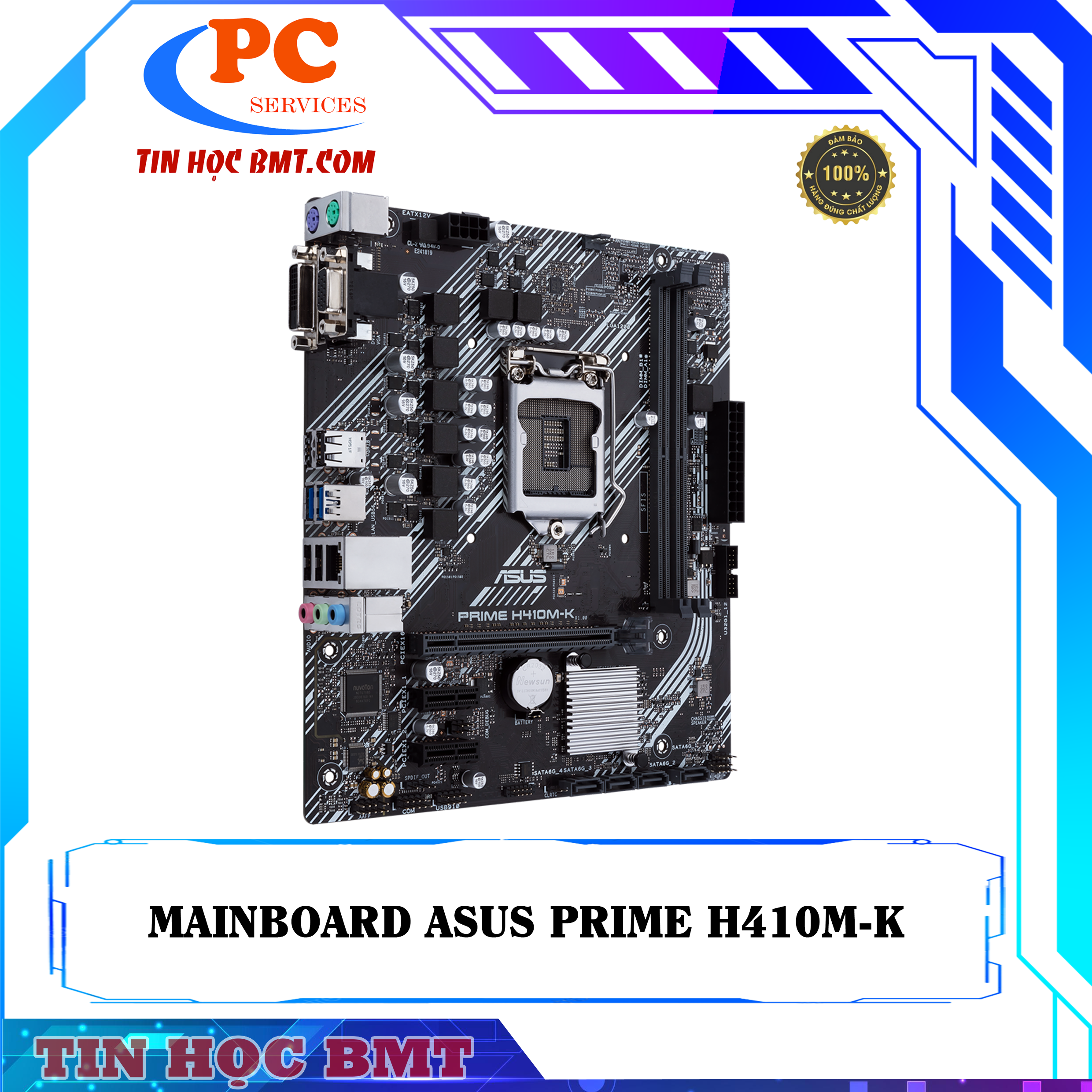 Mainboard ASUS PRIME H410M-K (Intel H410, Socket 1200, m-ATX, 2 khe Ram DDR4)