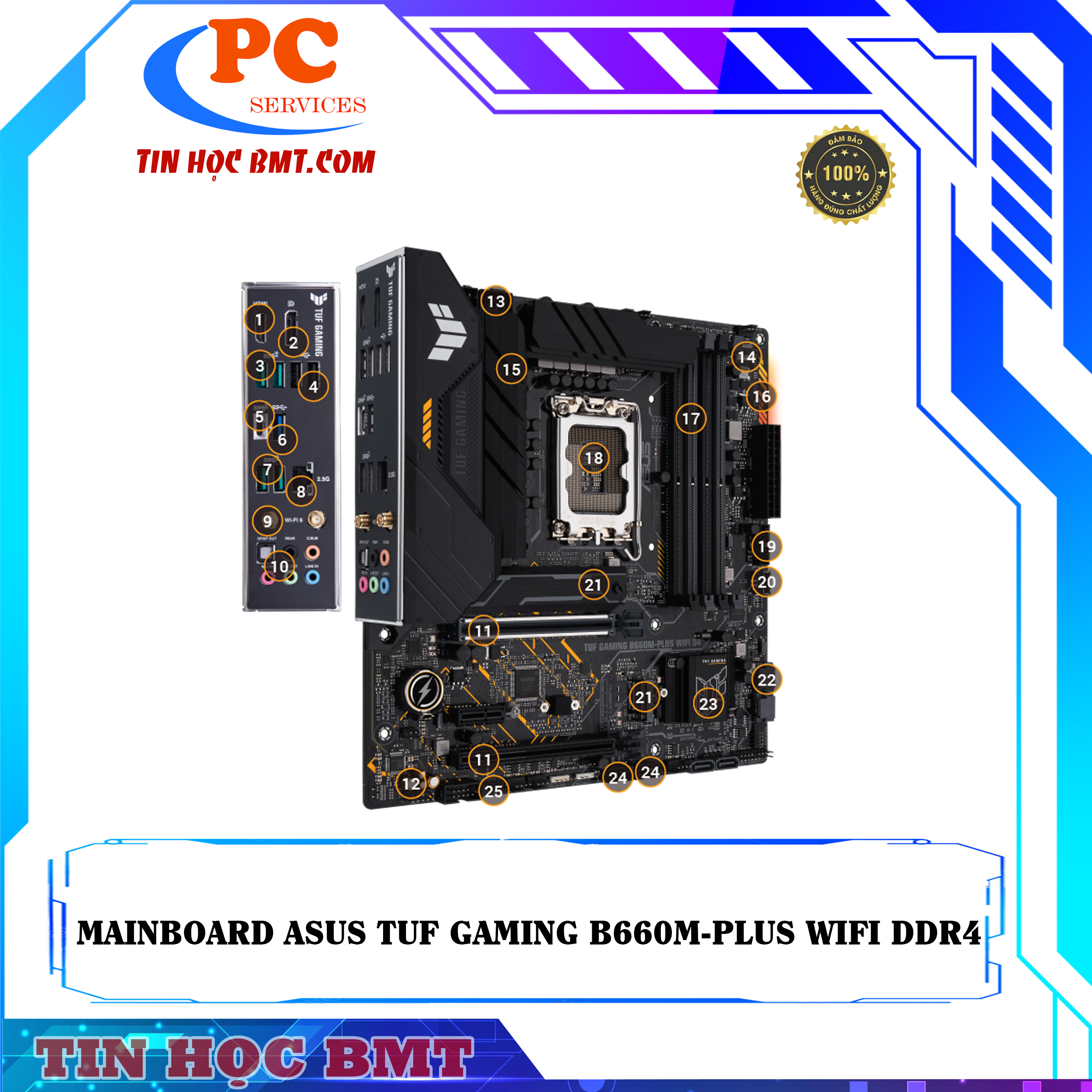 Mainboard ASUS TUF GAMING B660M-PLUS WIFI DDR4